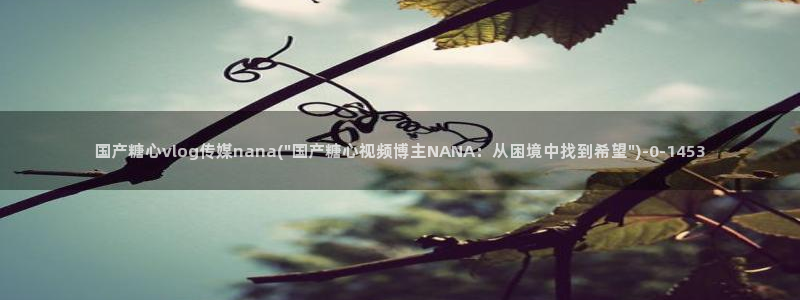  心糖vlog在线：国产糖心vlog传媒nana(\